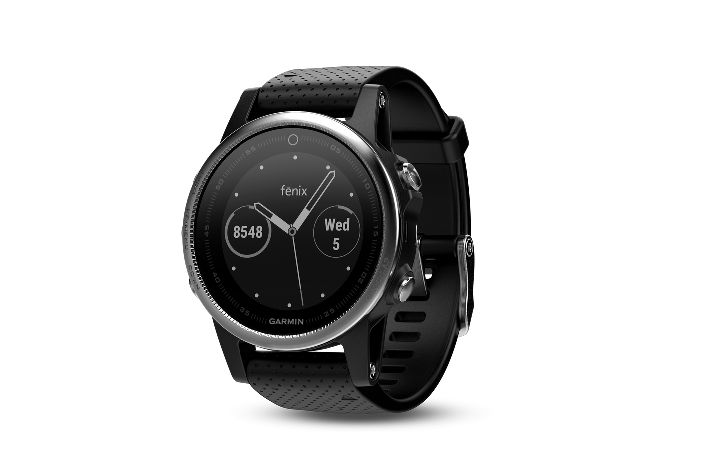 fēnix® 5S Silver with Black Band